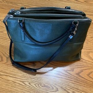 Coach - The Borough Bag in Pebbled Green Leather